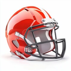 Fototapeta premium Football helmet with a strong protective cage, isolated on white background