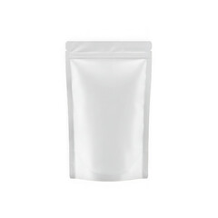 Blank white stand up pouch bag isolated on transparent background