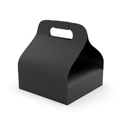 Blank cake paper box packaging 3d illustration.