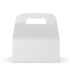 Blank cake paper box packaging 3d illustration.