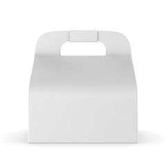 Blank cake paper box packaging 3d illustration.