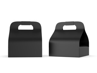 Blank cake paper box packaging 3d illustration.