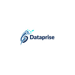 Obraz premium A Simple Dataprise logo Design and icon .Solid icon vector illustration