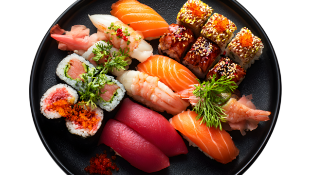 sushi platter assorted sushi nigiri sushi sashimi Japanese cuisine