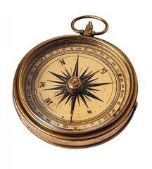 Antique brass compass
