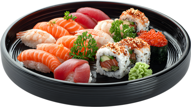 sushi platter assorted sushi nigiri sushi sashimi Japanese cuisine