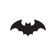 Fototapeta premium Bat vector silhouette, black color isolated on white background. Vector illustration