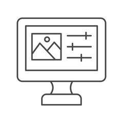 Photo Editing thinline icon , vector, pixel perfect, illustrator file 
