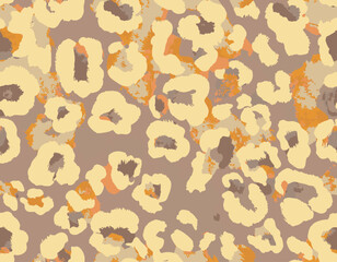 Grunge Macro Elements Jaguar Animal Skin Furry Vector Art Hand drawn, Leopard, Cheetah Skin Abstract shapes, vivid bright colors, trendy suitable for print on surface all over print seamless pattern 