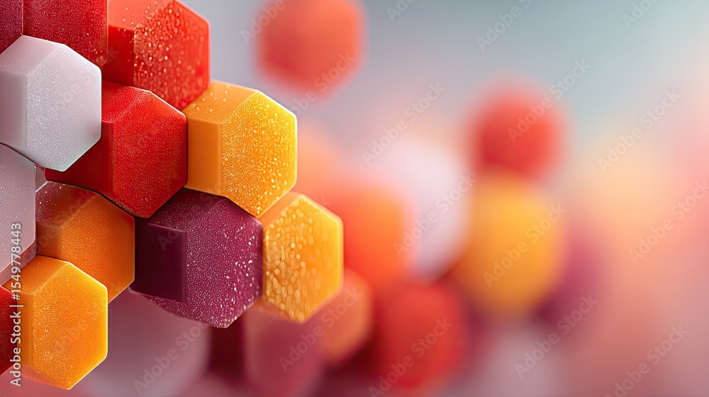Poster abstract hexagon gradient background