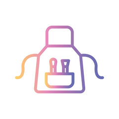 Art Apron Color gradient illustration vector icon which can easily modify or edit 
