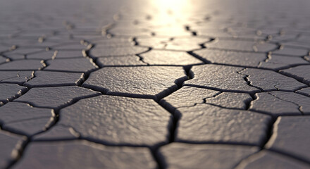 Obraz premium Cracked Ground Texture Dry Earth Drought Climate Change Arid