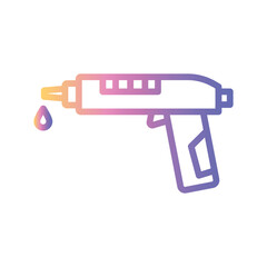 Glue Gun Color gradient illustration vector icon which can easily modify or edit 
