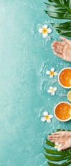 Refreshing Tropical Spa Experience with Citrus and Floral Accents