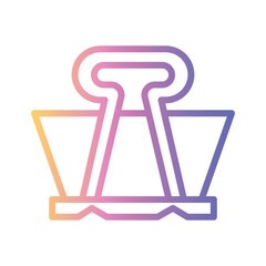 Paper Clip Color gradient illustration vector icon which can easily modify or edit 

