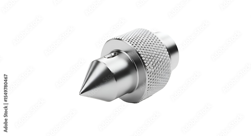 Poster creating conical metal parts with transparent background