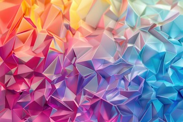 Abstract geometric shapes in vibrant colors.