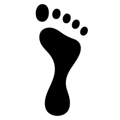 Black Footprint Illustration, Simple Vector Design Element