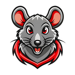 Obraz premium Cartoon Mouse Mascot isolated on transparent baackground