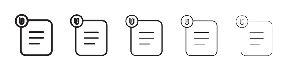 Attach document icon vector illustration isolated