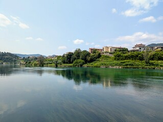 Fototapeta premium View of Iseo lake, Sarnico, Italy