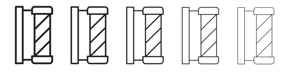 barber pole icon vector illustration isolated