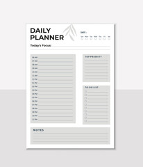 Minimal Daily Planner – A4 Editable Schedule Template
