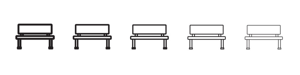 Bench icon vector illustration isolated