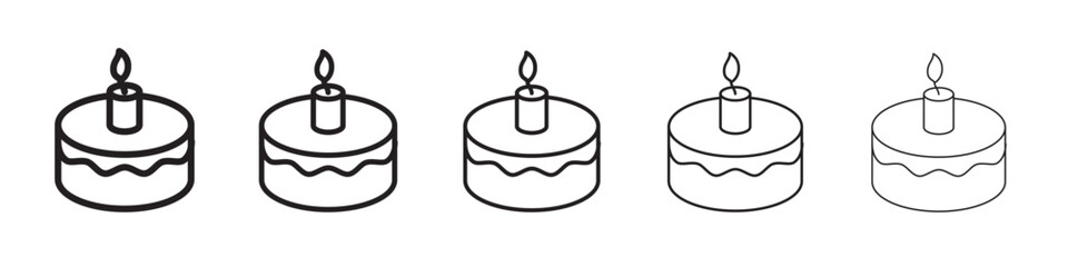 Birthday cake icon vector illustration isolated