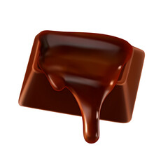 Tasty Chocolate Art Illustration with Transparent Background