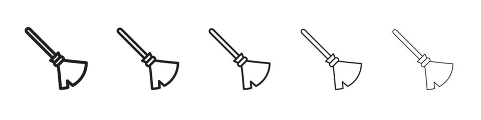 broom icon vector illustration isolated