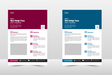 modern business flyer template creative business flyer set vector for business proposal, promotion, advertising, publication poster design