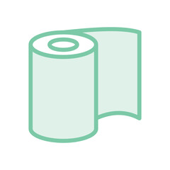 Paper Roll duotone line icon , vector, pixel perfect, illustrator file 
