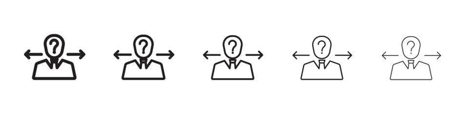 Business Decision Confusion Icon vector illustration isolated