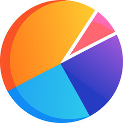Obraz premium Colorful 3D pie chart illustration for business growth and financial data marketing success