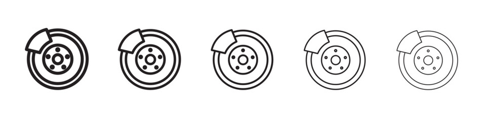 Car brake disk with caliper icon vector illustration isolated
