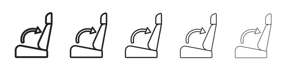 Car seat adjustment icon vector illustration isolated