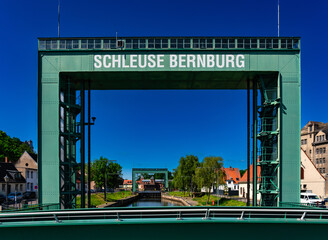 Obraz premium Schleuse in Bernburg an der Saale