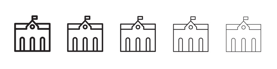 City hall building icon vector illustration isolated