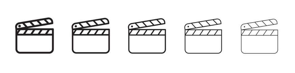 Clapper board icon vector illustration isolated