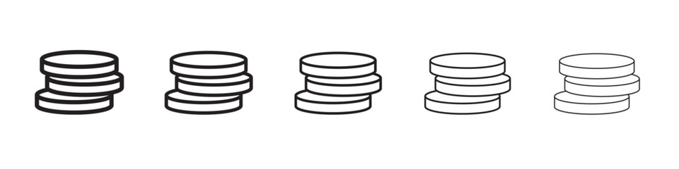 Coin stack icon vector illustration isolated