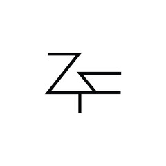 Minimal Letters ZF Logo Design