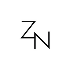 Minimal Letters ZN Logo Design