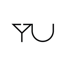 Minimal Letters YU Logo Design