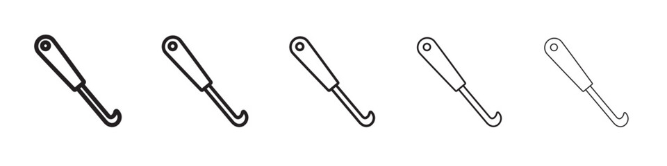 Crochet needle icon vector illustration isolated