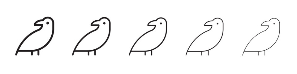 Crow icon vector illustration isolated