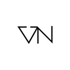 Minimal Letters VN Logo Design