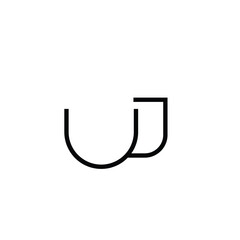 Minimal Letters UJ Logo Design