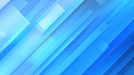 Obraz premium Modern Blue Gradient Background with Diagonal Stripes and Geometric Shapes Abstract Design Art