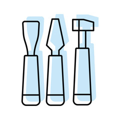 Sculpting Tool color shadow thinline icon , vector, pixel perfect, illustrator file 
